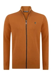 Jacey Quinn Cardigan Zipper Orange/Braun/Rot