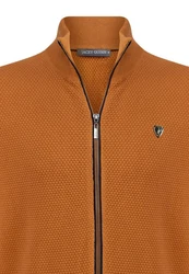 Jacey Quinn Cardigan Zipper Orange/Braun/Rot