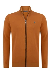 Jacey Quinn Cardigan Zipper Orange/Braun/Rot