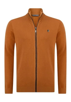 Jacey Quinn Cardigan Zipper Orange/Braun/Rot