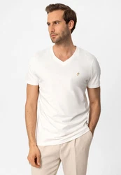 Jacey Quinn Poloshirt DIGGORY Weiß/Creme/Khaki