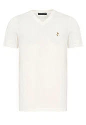Jacey Quinn Poloshirt DIGGORY Weiß/Creme/Khaki