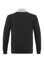 Jacey Quinn Cardigan Dominic Dunkelgrau/Grau