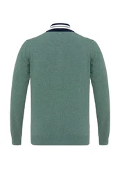 Jacey Quinn Cardigan Dominic Dunkelgrün/Türkis/Grün/Blau