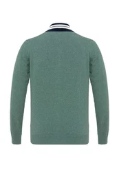 Jacey Quinn Cardigan Dominic Dunkelgrün/Türkis/Grün/Blau