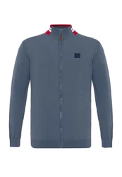 Jacey Quinn Cardigan Dominic Grau/Dunkelblau/Blau