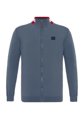Jacey Quinn Cardigan Dominic Grau/Dunkelblau/Blau
