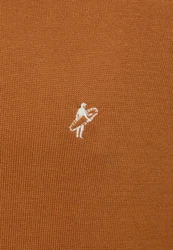 Jacey Quinn Sweatshirt V-Neck Pullover Orange/Braun