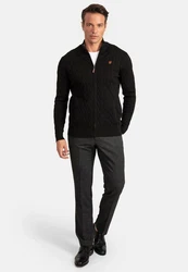 Jacey Quinn Cardigan Full Zip Cardigan Schwarz/Rot