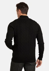 Jacey Quinn Cardigan Full Zip Cardigan Schwarz/Rot