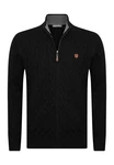 Jacey Quinn Cardigan Full Zip Cardigan Schwarz/Rot