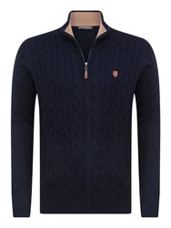 Jacey Quinn Cardigan Full Zip Cardigan Dunkelblau/Hellblau