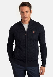 Jacey Quinn Cardigan Full Zip Cardigan Dunkelblau/Hellblau