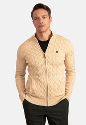 Jacey Quinn Cardigan Full Zip Cardigan Beige/Khaki/Braun