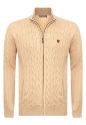 Jacey Quinn Cardigan Full Zip Cardigan Beige/Khaki/Braun