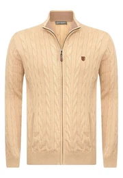 Cardigan Braided Full Zip Cardigan