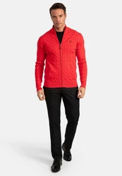 Jacey Quinn Cardigan Full Zip Cardigan Rot/Dunkelrot