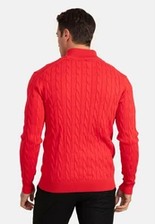 Jacey Quinn Cardigan Full Zip Cardigan Rot/Dunkelrot