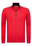 Jacey Quinn Cardigan Full Zip Cardigan Rot/Dunkelrot