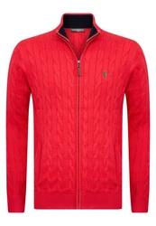 Jacey Quinn Cardigan Full Zip Cardigan Rot/Dunkelrot