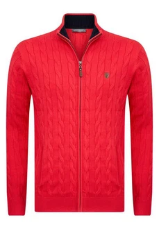 Jacey Quinn Cardigan Full Zip Cardigan Rot/Dunkelrot Jacey Quinn Cardigan Full Zip Cardigan Rot/Dunkelrot