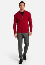 Jacey Quinn Cardigan Full Zip Cardigan Dunkelrot/Rot/Bordeaux