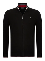 Jacey Quinn Cardigan Full Zip Schwarz/Rot