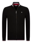 Jacey Quinn Cardigan Full Zip Schwarz/Rot