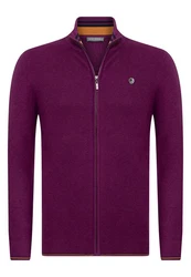 Jacey Quinn Cardigan Full Zip Lila/Rosa/Dunkelrot/Dunkelblau/Fliederfarben