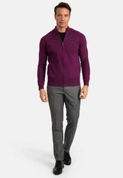 Jacey Quinn Cardigan Full Zip Lila/Rosa/Dunkelrot/Dunkelblau/Fliederfarben