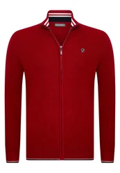 Jacey Quinn Cardigan Full Zip Dunkelrot/Rot/Bordeaux