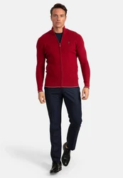 Jacey Quinn Cardigan Full Zip Dunkelrot/Rot/Bordeaux