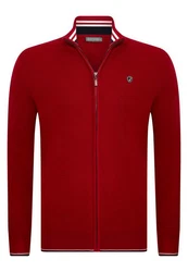 Jacey Quinn Cardigan Full Zip Dunkelrot/Rot/Bordeaux