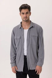 Dandalo Blusenshirt Uberto Hellgrau/Grau