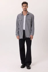 Dandalo Blusenshirt Uberto Hellgrau/Grau