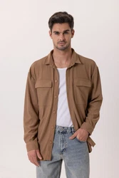 Dandalo Blusenshirt Uberto Beige/Braun/Khaki
