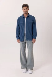 Dandalo Blusenshirt Uberto Blau/Hellblau/Grau