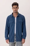 Dandalo Blusenshirt Uberto Blau/Hellblau/Grau