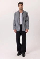 Dandalo Blusenshirt Valerio Hellgrau/Grau