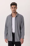 Dandalo Blusenshirt Valerio Hellgrau/Grau