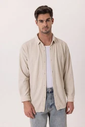 Dandalo Blusenshirt Valerio Khaki/Beige/Weiß
