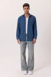 Dandalo Blusenshirt Valerio Blau/Pastell/Hellblau/Grau