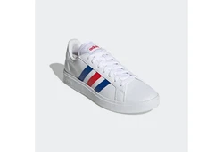 adidas Herren Grand Court Sneakers Weiß/Hellgrau/Blau
