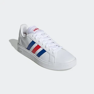 adidas Herren Grand Court Sneakers Weiß/Hellgrau/Blau