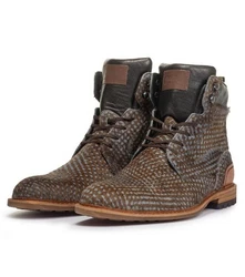 Floris van Bommel Ankleboots Schnürstiefelette Grün/Braun/Grau/Bordeaux/Dunkelrot/Blau