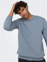 ONLY & SONS Sweatshirt ONSCERES CREW NECK NOOS rauchblau
