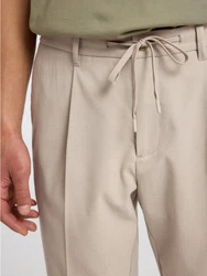SELECTED HOMME Chinohose SLH190-REG TAPERED LEROY PLEAT PANT Khaki/Beige/Braun