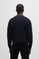 BOSS Pullover Anion Dunkelblau/Schwarz