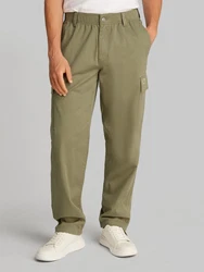 Calvin Klein Jeans Cargohose Regular Straight Cargo mit Logoprägung 
