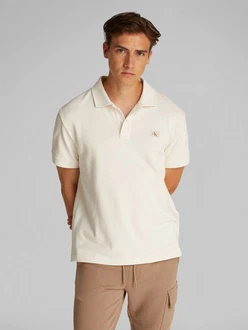 Calvin Klein Jeans Poloshirt Khaki/Beige/Creme/Weiß